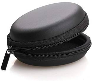 ZENIFY Leather Zipper Earbuds Case For •	Earphones, pen-drive, memory coins & many more
