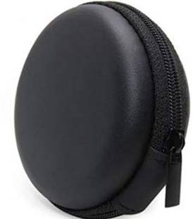 RIAMS Leather Zipper Headphone Pouch For Universal