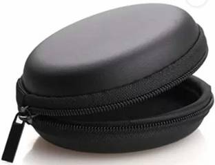 SHRIGURUKRIPA Leather Zipper Headphone Pouch For Universal