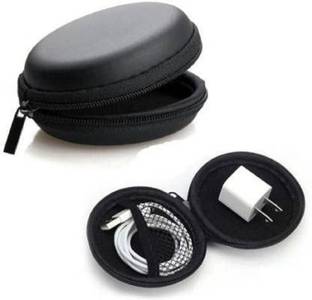 JAZX Leather Zipper Earbuds Pouch For Universal