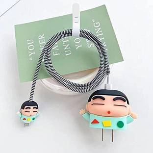 WEI INTERNATIONAL Compatible for iPhone Charger Cover for 18-20W Full Protection CASECARTOONMULTI Cable Protector