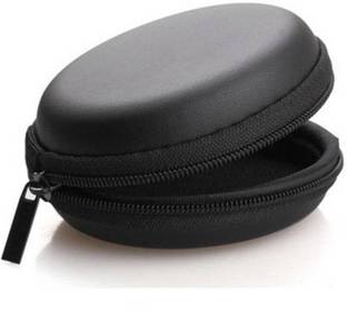 POU Leather Zipper Headphone Pouch For Universal