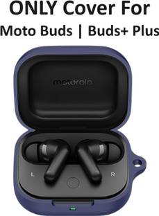 Leiox Silicone Press and Release Earbuds Case For Moto Buds Plus / Moto buds With Cleanar Kit & Lanyard