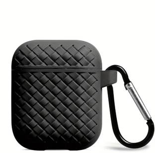 KHR Silicone Press and Release Headphone Pouch For Apple Airpods 1st Generation, Apple Airpods 2nd Generation
