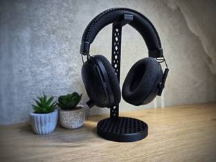 Bhootia Headphone Stand hexagon pattern, 9 Inch TallMatte Black, Headphone Stand