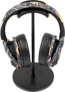 OIVO INDIA Black Headset Holder with Aluminum Supporting Bar for All Headphone Sizes Headphone Stand