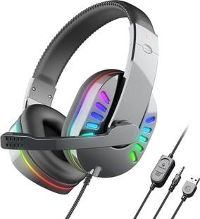 ENTWINO Soldier SY755 Gaming Headphone & Mic, Red LED Light, USB & 3.5 mm Jack Connector Wired Gaming