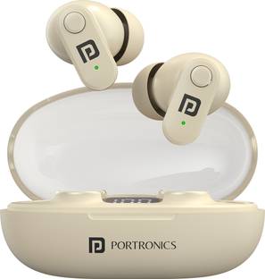 Portronics Harmonics Twins S16 in Ear Earbuds With Mic,24H Playtime,GameMode,Clear Calls Bluetooth