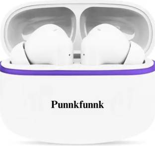 PunnkFunnk Fusion XII Grey Wireless Earbuds with Deep Bass & Long Battery Life Bluetooth
