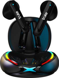 truke BTG X1 Earbuds with Game Mode, Quad Mic ENC, 20 RGB LEDs, 48H Playtime Bluetooth