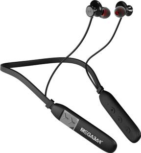 MEGABAR 30 Hrs Play Time Fast Charging Saint 555 IPX4 Water Resistant Neckband Earphone Bluetooth