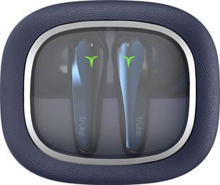 truke Crystal Dyno Leather Finish earbuds w/ Spatial Audio, 70H Battery, Quad Mic ENC Bluetooth