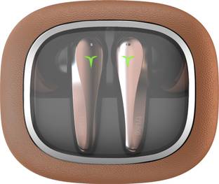 truke Crystal Dyno Leather Finish earbuds w/ Spatial Audio, 70H Battery, Quad Mic ENC Bluetooth