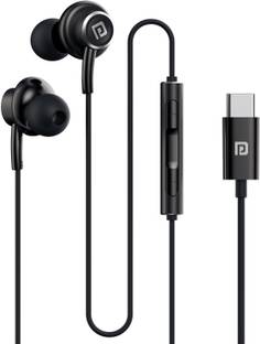 Portronics Conch Sigma C in Ear Type C Wired Earphones,in Line HD Mic,14.2mm Driver Wired