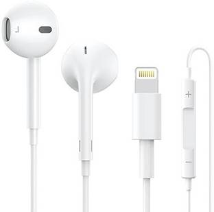 Vntex Earpods Lightning handsfree, With Mic For iPhone 14/13/12/11/X/XS/XR/8/7 Wired
