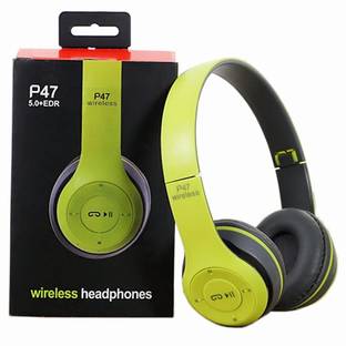 icall P47 Foldable Wireless & Sports Headphone with Mic and volume button Bluetooth & Wired