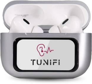 Tunifi Color LCD Pro True Wireless Noise Cancelling Earbuds, 6-Mic, Smart LCD Display Bluetooth