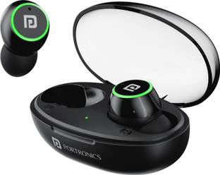 Portronics Harmonics Twins S13 in Ear Earbuds With Mic,24H Playtime,Game/Music Mode,BT5.3v Bluetooth