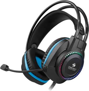 ZEBRONICS Zeb-Jet� Premium Headphone,LED Headband,Suspension Design, 2 mtr 3.5mm+USB Wired Gaming