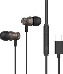 Hammer C-Type wired Earphones with Mic, Powerful Bass, In-line Control Wired