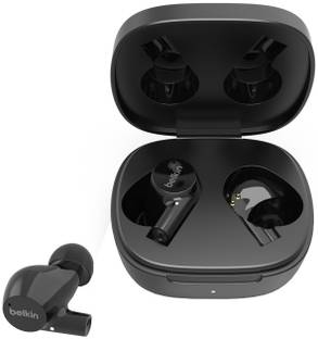BELKIN TWS Earbuds IPX5,Up to 31 hrs. Playtime Wireless Charging Dual mic on Each Side Bluetooth