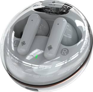 VRUX Glass Series 20H Playtime HD Calling Type C Charging TWS Earbuds Bluetooth