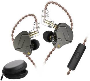 KZ ZSN Pro Wired IEM Earphones with Mic, 10mm Dynamic Driver & Balanced Armature Wired