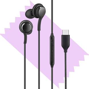 The Electron Bay Original Type C Wired Earphone With HD Quality In-Line Mic,14.2mm Driver Wired