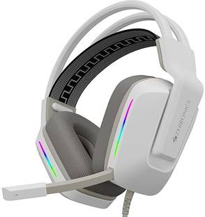 ZEBRONICS ZEB-HAVOC Premium Gaming Over Ear Headphone with Dolby Atmos Subscription(WHITE) Bluetooth & Wired