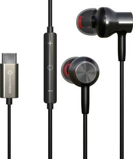 MAK POWER C-Type Wired Earphone, Premium HD Audio, 120 cm Tangle-Free Cable, in-Line Mic Wired