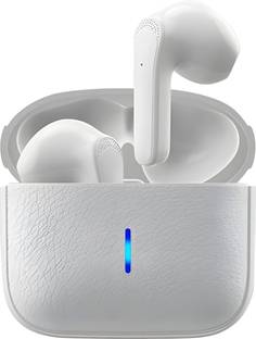 TEQIR AirBuds XT-8 with 48Hrs Payback Music, with ENC & 11.2mm Drivers (White 1) Bluetooth Gaming