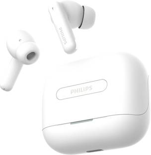 PHILIPS TAT1050WT Earbuds with ANC/ENC, 50H Playtime, 13mm Drivers, IPX5 Proof, BT v5.3 Bluetooth