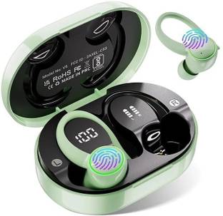 Edyell V5 In-Ear Earhooks withCancelling Mic, 50H Playback, BT5.3 Touch Control Bluetooth