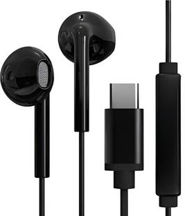 BASS BLING USB C Headphones, Hi-Res Type C Earphones in-Ear with Baried Suit Microphone Wired