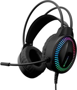 ZEBRONICS Zeb-Blitz C Dolby Atmos Premium Headphone, Flexible Mic,Type-C, RGB, Lightweight Wired Gaming