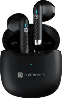 Portronics Harmonics Twins S12 in Ear Earbuds With Mic,24H Playtime,Game/Music Mode,BT5.3v Bluetooth
