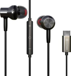 MAK POWER C Type Interface Earphones with HD mic, In-Line Controls & 120 CM Tangle Free Wired