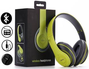 Techobucks Wireless Headphones with Microphone, Stereo FM Memory Card Bluetooth