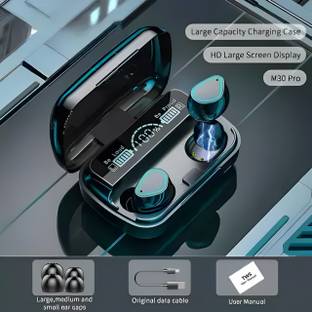 Seashot M19 TWS 5.0 Wireless Earbuds Touch Waterproof IP7X LED Digital Display Bluetooth