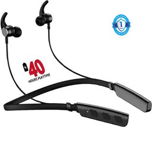 TABARET Powerful Sound Bluetooth Neckband Earphones ,12H Playtime, Type-C Charging Bluetooth