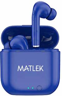 Matlek Bluetooth Earbuds Earphones With Deep Bass Wireless Headset | 16 Hours Battery Bluetooth Gaming