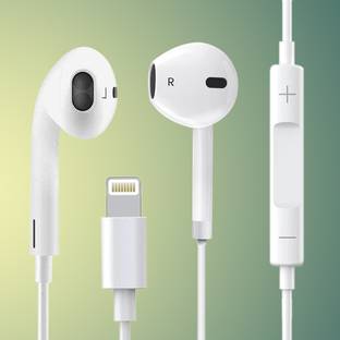 MARS Wired Earbuds Lightning Earphone [MFi Certified] Built-in Mic & Volume Control Wired