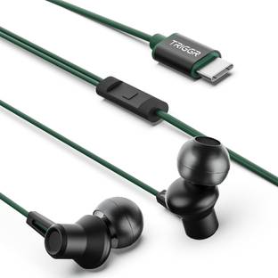 TRIGGR Blaze Type-C Wired Earphones with 13mm Driver, In-line Controls, Rich Bass, Mic Wired