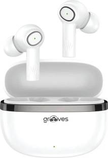 Grooves Alpha 100 Upto 150hrs StandBy,400mah batteryTrue Copper Low Latency ENC White Bluetooth Gaming