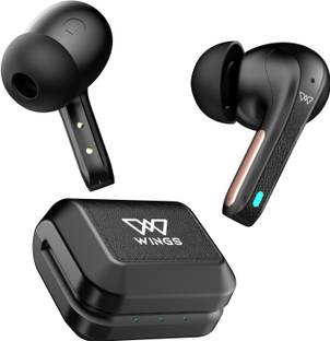 WINGS Flobuds 300 Made In India TWS Earbuds with Leather Look Finish, Smart ENC,BT 5.3 Bluetooth
