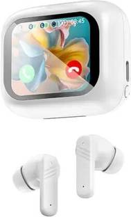 Waunset Display earbuds Touch Screen Bluetooth Earbuds TWS Cancelling ANC+ENC Bluetooth & Wired without Mic