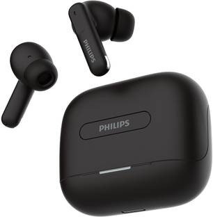 PHILIPS TAT1050BK/94 In Ear Earbuds with ANC & ENC, 50H Play Time, 13mm Drivers, IPX5 Bluetooth