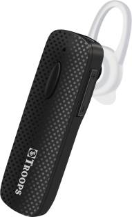 TP TROOPS Bluetooth Wireless Single Ear Headset with Mic,Media Streming upto 9 Hr TalkTime Bluetooth Headset