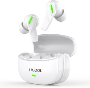 Ucool Crystal 50 Hours Playtime Gaming Bluetooth ENC Tws Earbuds 40ms Low Latency Bluetooth