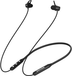 ADCOM Sync Neckband with Up to 10 Hours Playback, Magnetic Earbuds, 10mm Bass Drivers Bluetooth